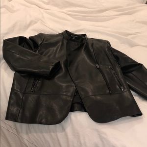 Black Ellen Tracy leather jacket never worn